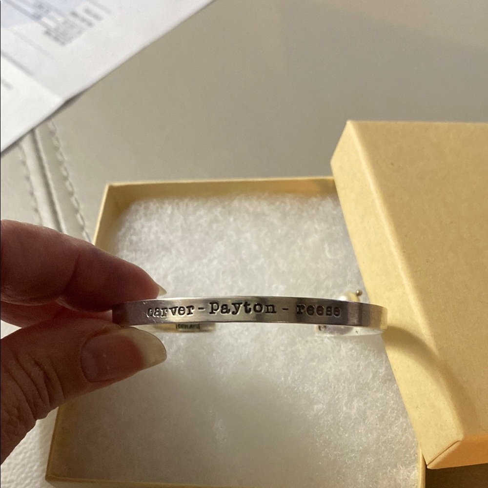 Silver bracelet carter Payton Reese